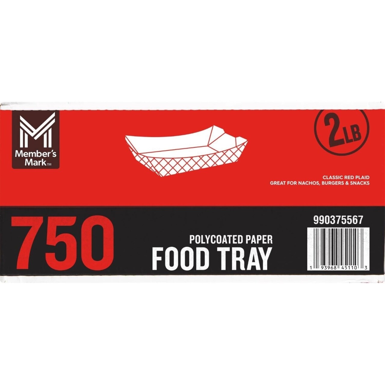 Members Mark Heavy Duty Paper Food Trays 2 Pounds (750 Count)